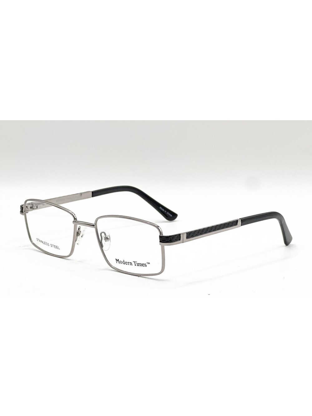 Modern Times Plateau Gunmetal Black Rectangle Authentic Eyeglass Frames 52-18
